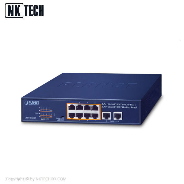 سوئیچ شبکه پلنت مدل GSD-1008HP