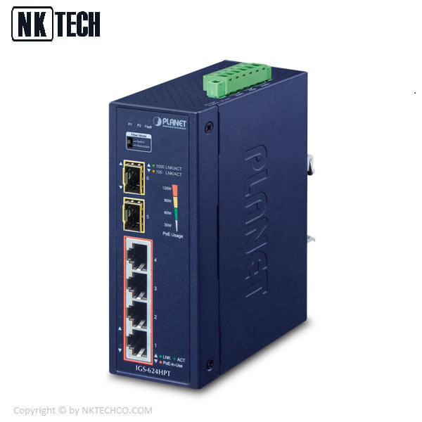 سوئیچ شبکه پلنت مدل IGS-624HPT
