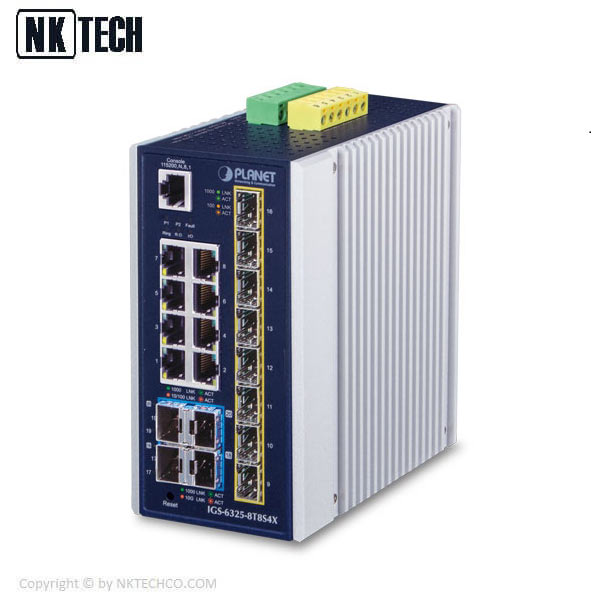 سوئیچ شبکه پلنت مدل IGS-6325-8T8S4X