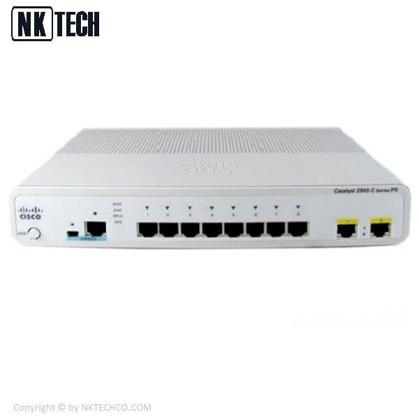 سوئیچ شبکه سیسکو مدل (WS-C2960CPD-8TT-L (USED