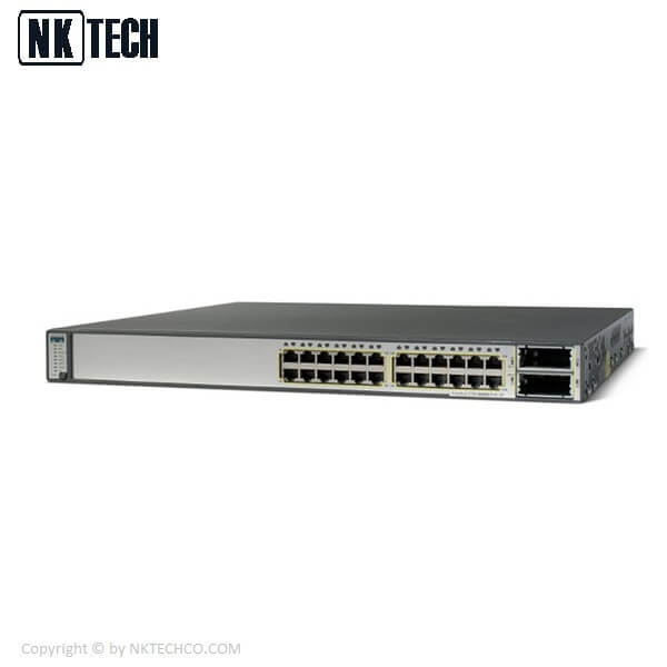 سوئیچ شبکه سیسکو مدل (WS-C3750E-24TD-E (USED