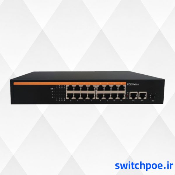 سوئیچ شبکه 16 پورت 1000 POE سری بلک مارینا مدل NK-7163FGS
